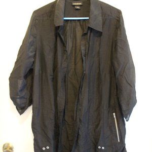 Lane Bryant Black Button Down Sheer 18/20 blouse (103)